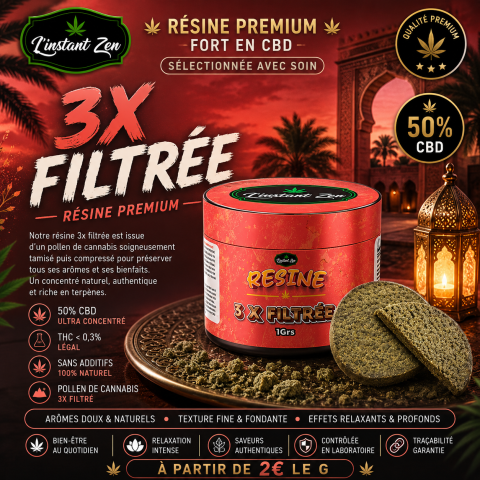 Résine - 3x Filtrée Anonymous CBD - 50%