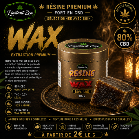 Résine - Wax CBD - 80%