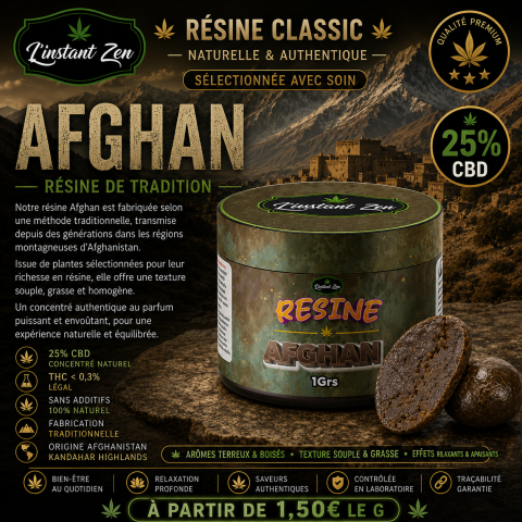 Résine - Afghan CBD - 25%