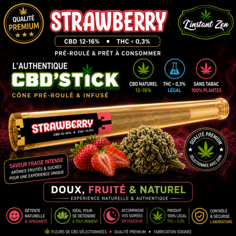 CBD Pre-Roll – Strawberry – 14,8%