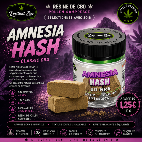 Résine - Amnesia Hash CBD - 20%